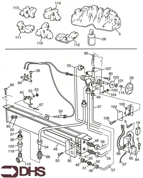 Exploded Diagram for GAS PIPE ASSY