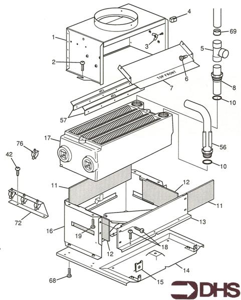 Exploded Diagram for HEAT EXCHANGER