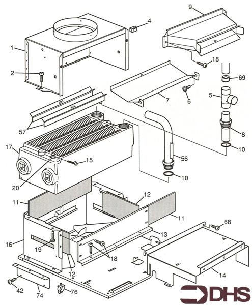 Exploded Diagram for HEAT EXCHANGER