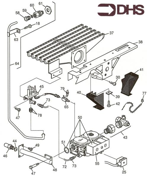 Exploded Diagram for GAS CONTROL SECTION