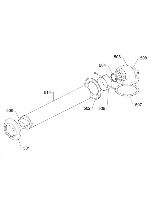 Exploded Diagram for HORIZONTAL FLUE
