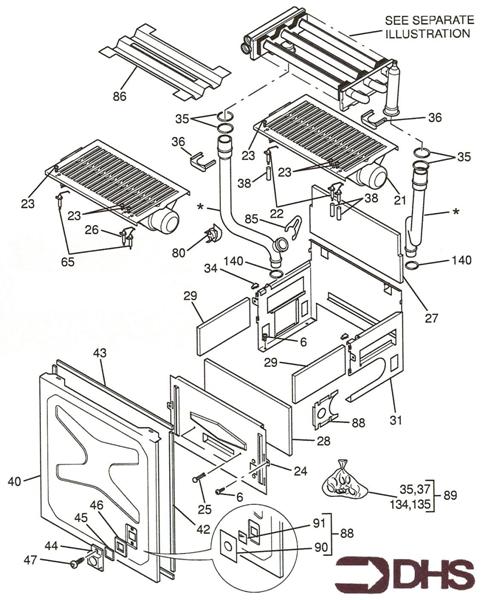 Exploded Diagram for BURNER 1