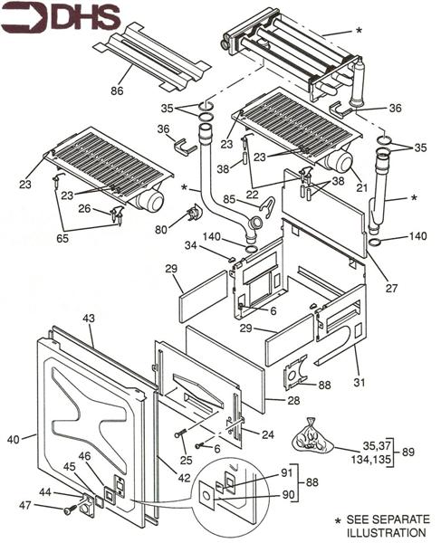 Exploded Diagram for BURNER 1