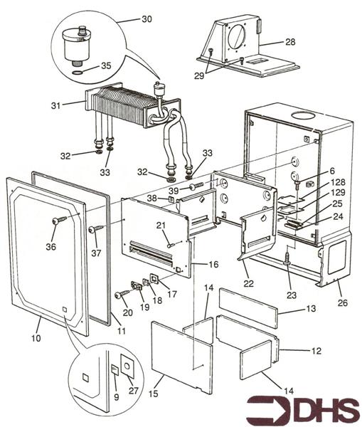 Exploded Diagram for HEAT EXCHANGER