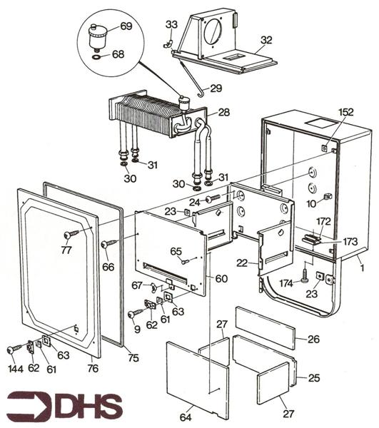 Exploded Diagram for HEAT EXCHANGER