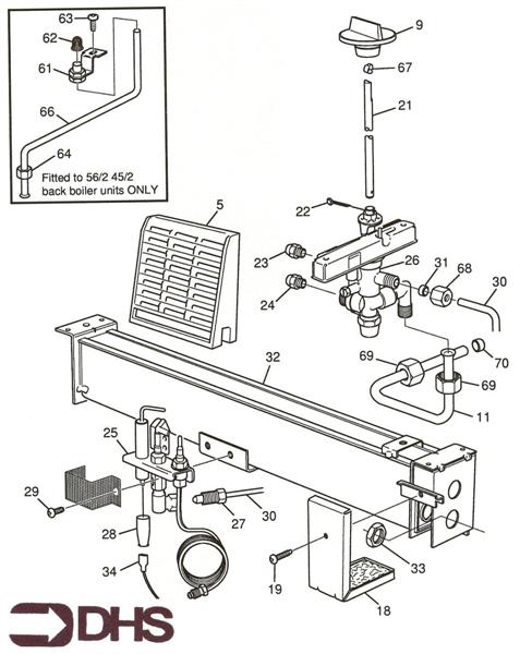 Exploded Diagram for BURNER ASSY