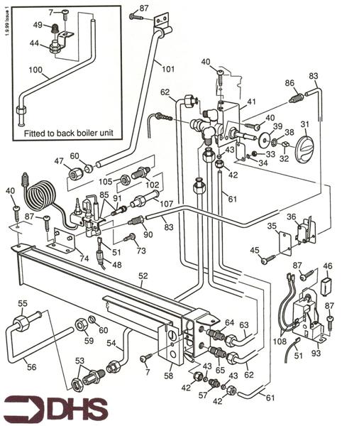 Exploded Diagram for GAS CONTROL SYSTEM