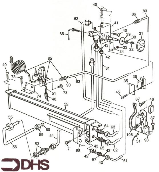 Exploded Diagram for GAS CONTROL SYSTEM