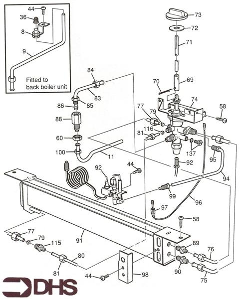 Exploded Diagram for GAS CONTROL SYSTEM