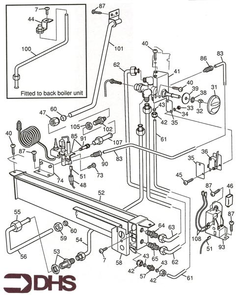 Exploded Diagram for GAS CONTROL SYSTEM