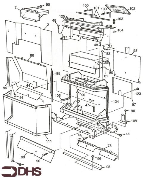 Exploded Diagram for GLASS FRAME ASSY
