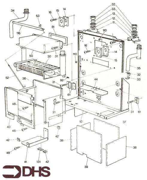 Exploded Diagram for HEAT EXCHANGER