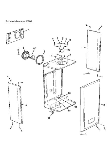 Exploded Diagram for CASING FR SN15000
