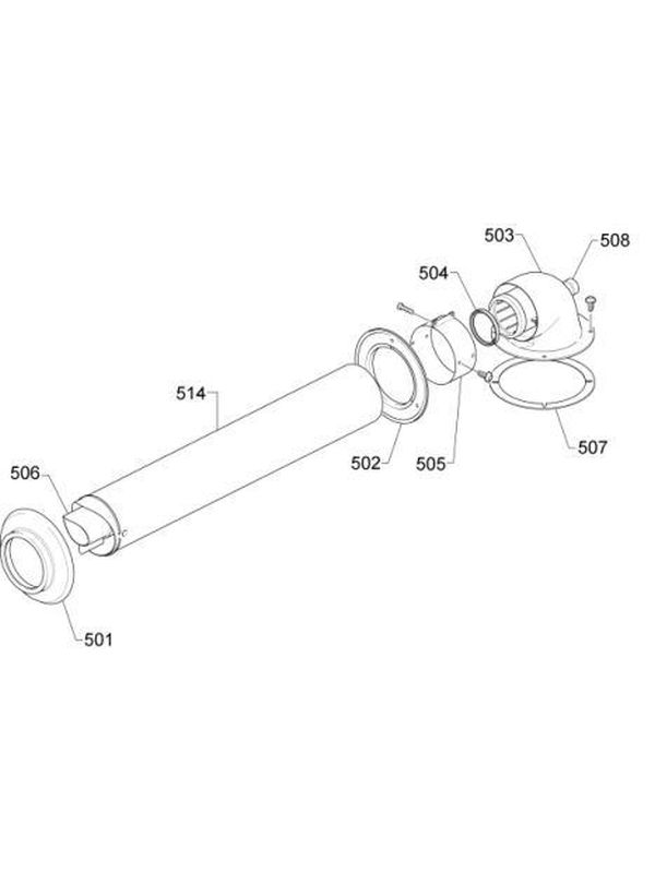 Exploded Diagram for HORIZONTAL FLUE