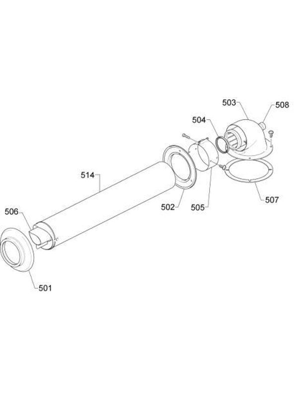 Exploded Diagram for HORIZONTAL FLUE