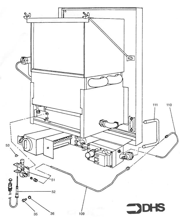 Exploded Diagram for GAS PIPE LAYOUT & CONNECTIONS