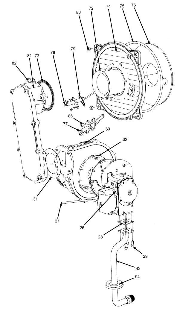 Exploded Diagram for FAN/IGNITION ASSEMBLY