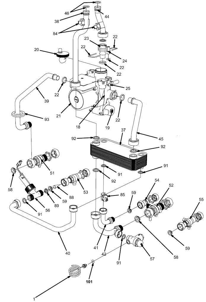 Exploded Diagram for HYDRAULIC ASSEMBLY