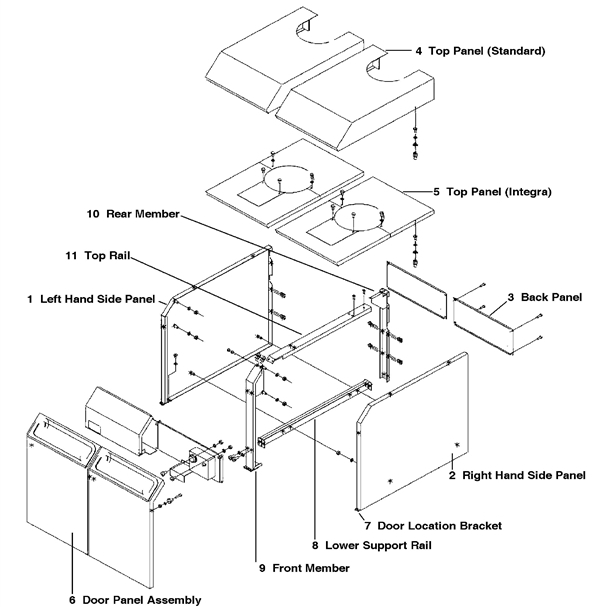 Exploded Diagram for CASING ASSEMBLY