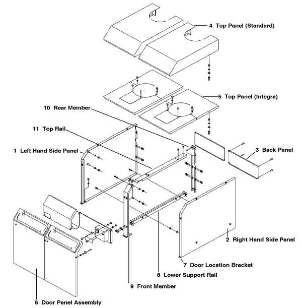 Exploded Diagram for CASING ASSEMBLY