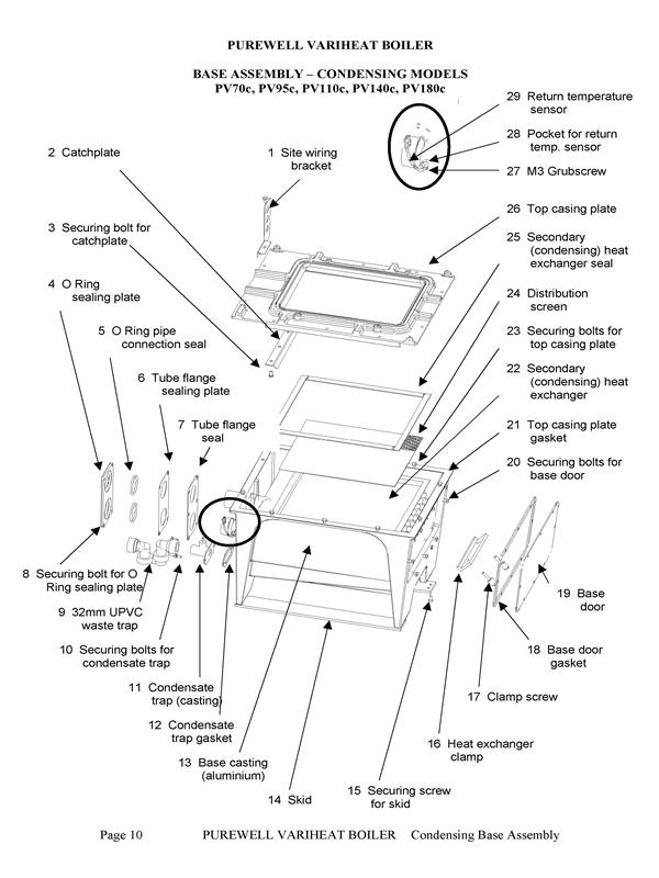 Exploded Diagram for BASE ASSEMBLY
