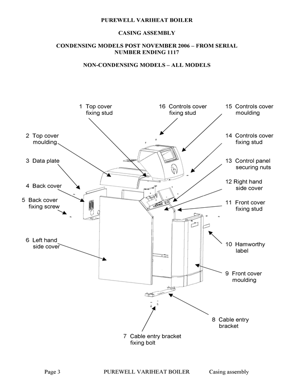 Exploded Diagram for CASING ASSEMBLY POST NOV 06