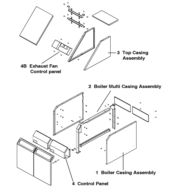 Exploded Diagram for CASING ASSEMBLY