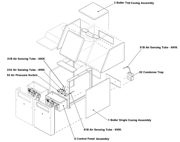 Exploded Diagram for CASING ASSEMBLY