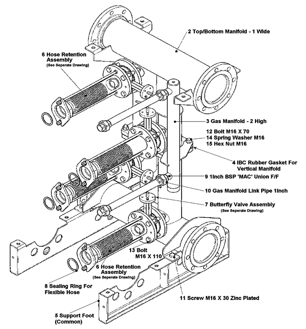 Exploded Diagram for WESSEX M440 MANIFOLD KIT