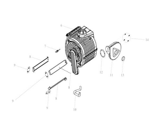 Exploded Diagram for BURNER & HEAT EXCHANGER
