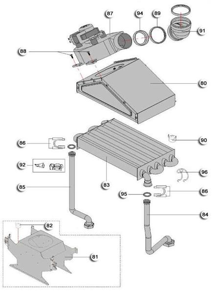 Exploded Diagram for HEAT EXCHANGER