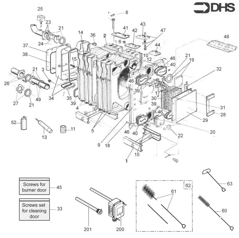 Exploded Diagram for BOILER BODY ASSY