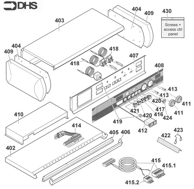 Exploded Diagram for DE LUXE CONTROL PANEL
