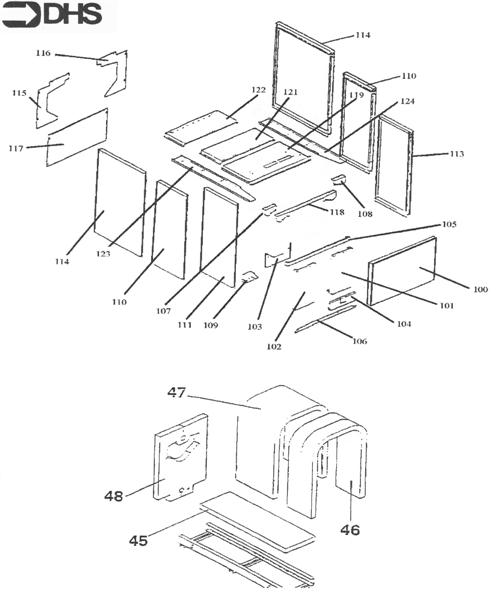 Exploded Diagram for CASING & SPARE PARTS LIST