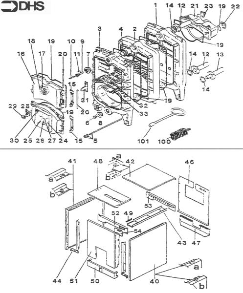 Exploded Diagram for BOILER BODY/ CASING ASSY