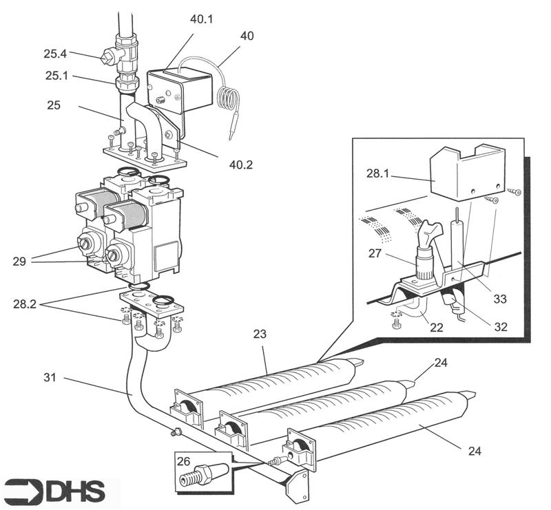 Exploded Diagram for GAS LINE 90/H-120/H & 90P/H 10