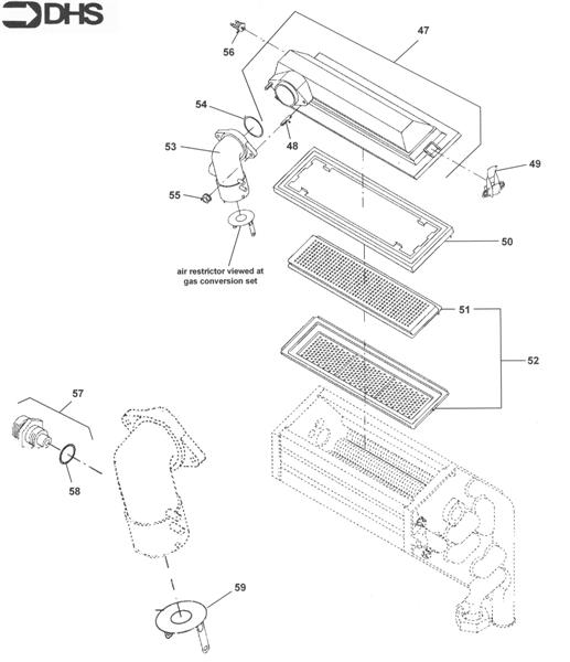 Exploded Diagram for BURNER/ GAS CONVERSION SET