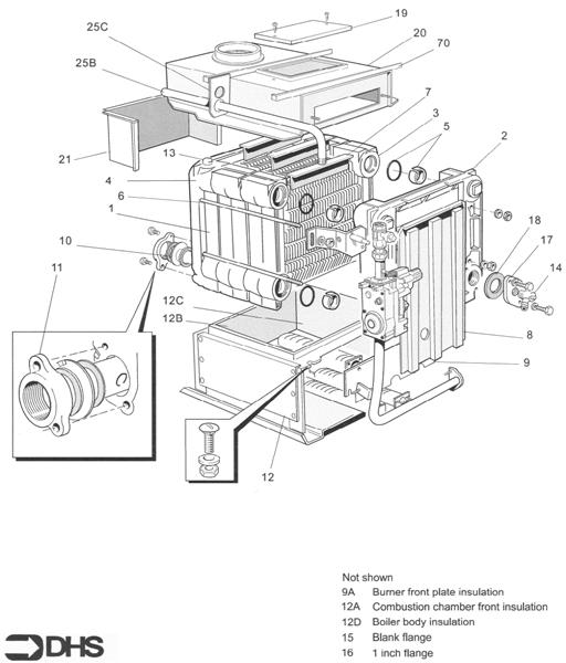 Exploded Diagram for BOILER BODY ASSY