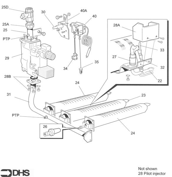 Exploded Diagram for BURNER ASSY 40-60
