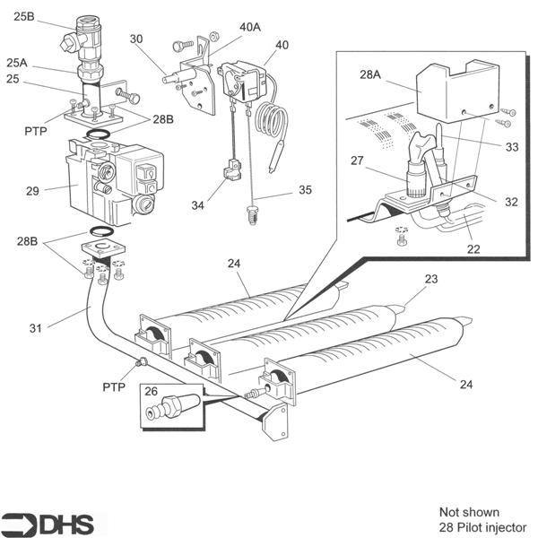 Exploded Diagram for BURNER ASSY 70-100