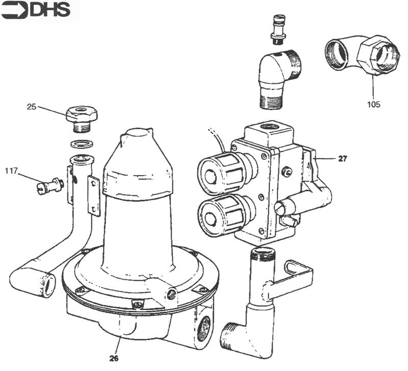 Exploded Diagram for GAS LINE ASSY