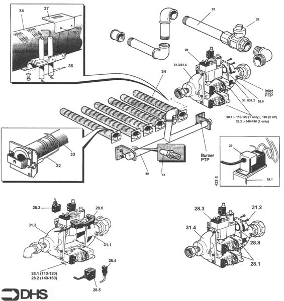 Exploded Diagram for BURNER ASSY