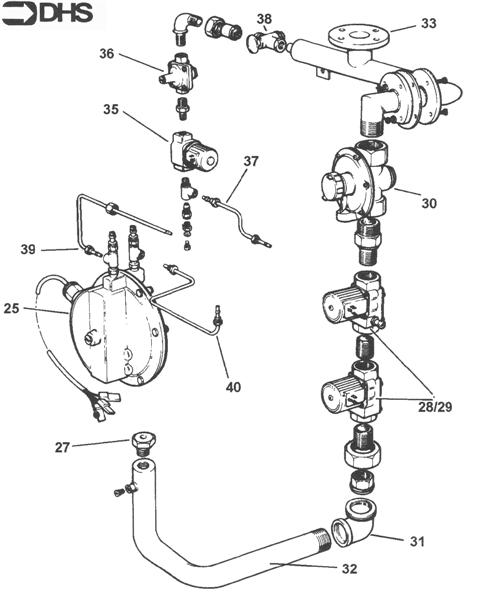 Exploded Diagram for GAS LINE ASSY
