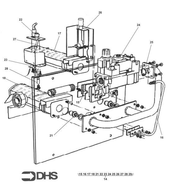 Exploded Diagram for BURNER/CONTROL