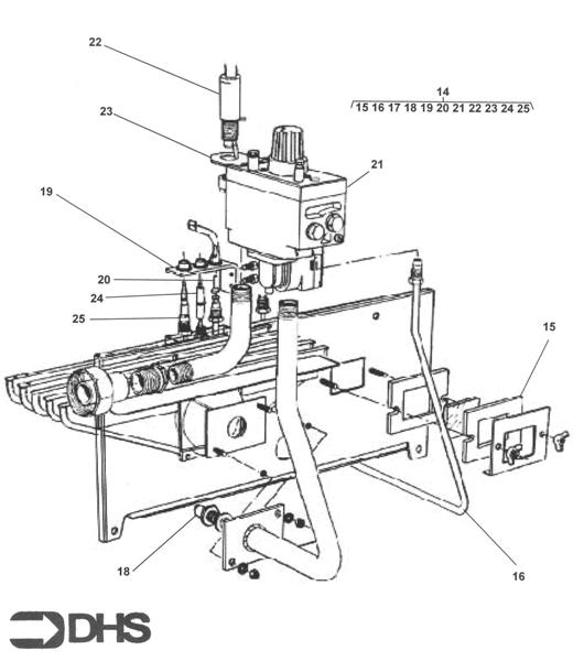 Exploded Diagram for BURNER/CONTROL