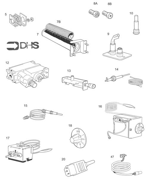 Exploded Diagram for SHORT PARTS LIST