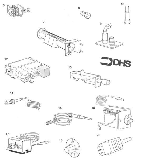 Exploded Diagram for SHORT PARTS LIST