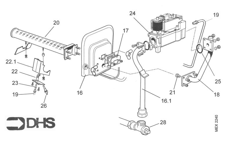 Exploded Diagram for BURNER/CONTROL