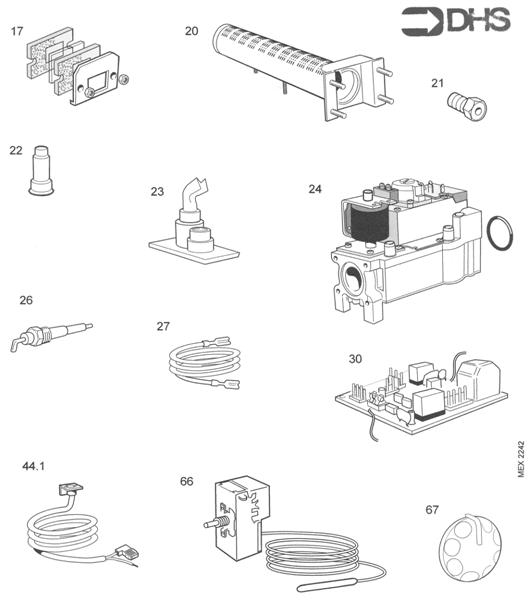Exploded Diagram for SHORT PARTS LIST