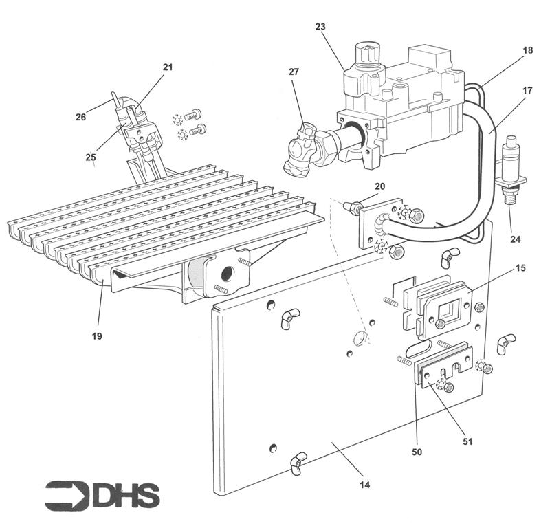 Exploded Diagram for BURNER 1